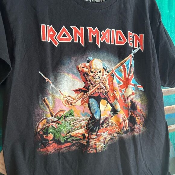 Iron Maiden The Trooper T Shirt Mens Rock Music Classic Band Tee New Black Large - Picture 11 of 12